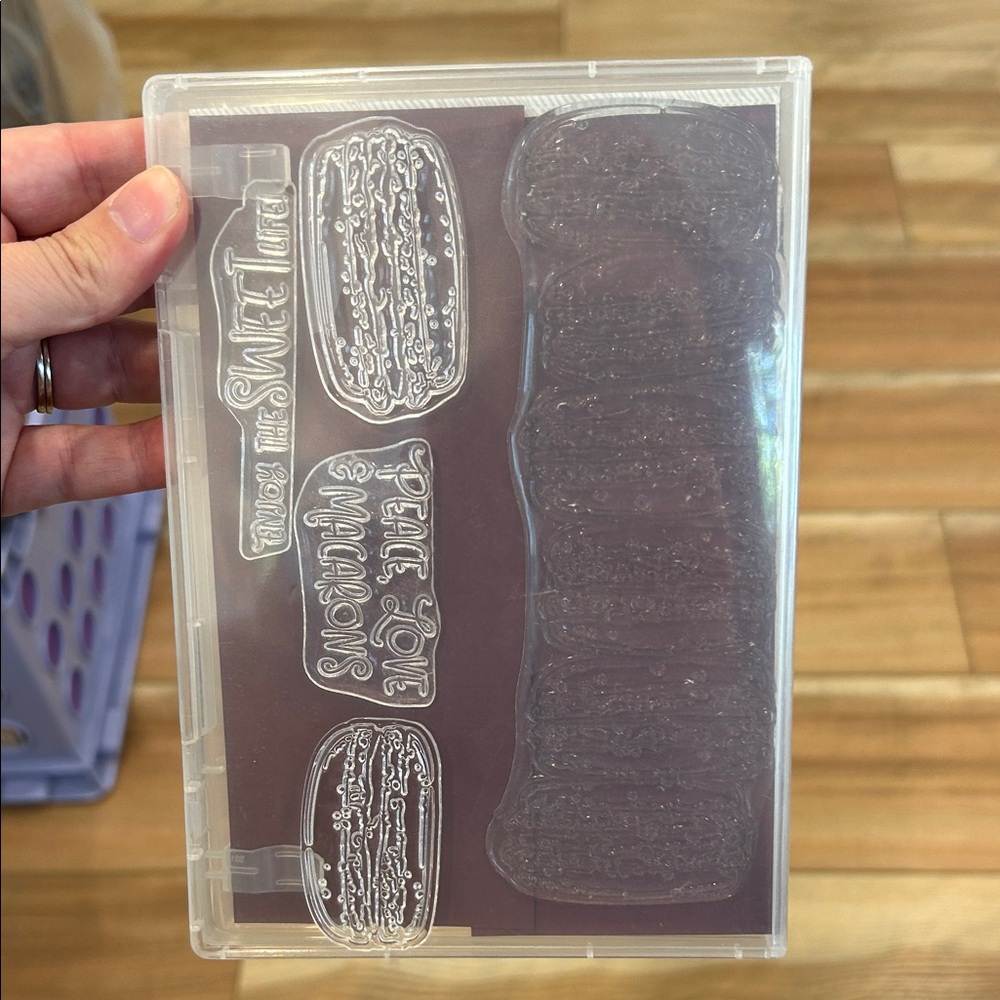 Stampin' Up! Macaron Stamp and Die Set - Clear and Brown